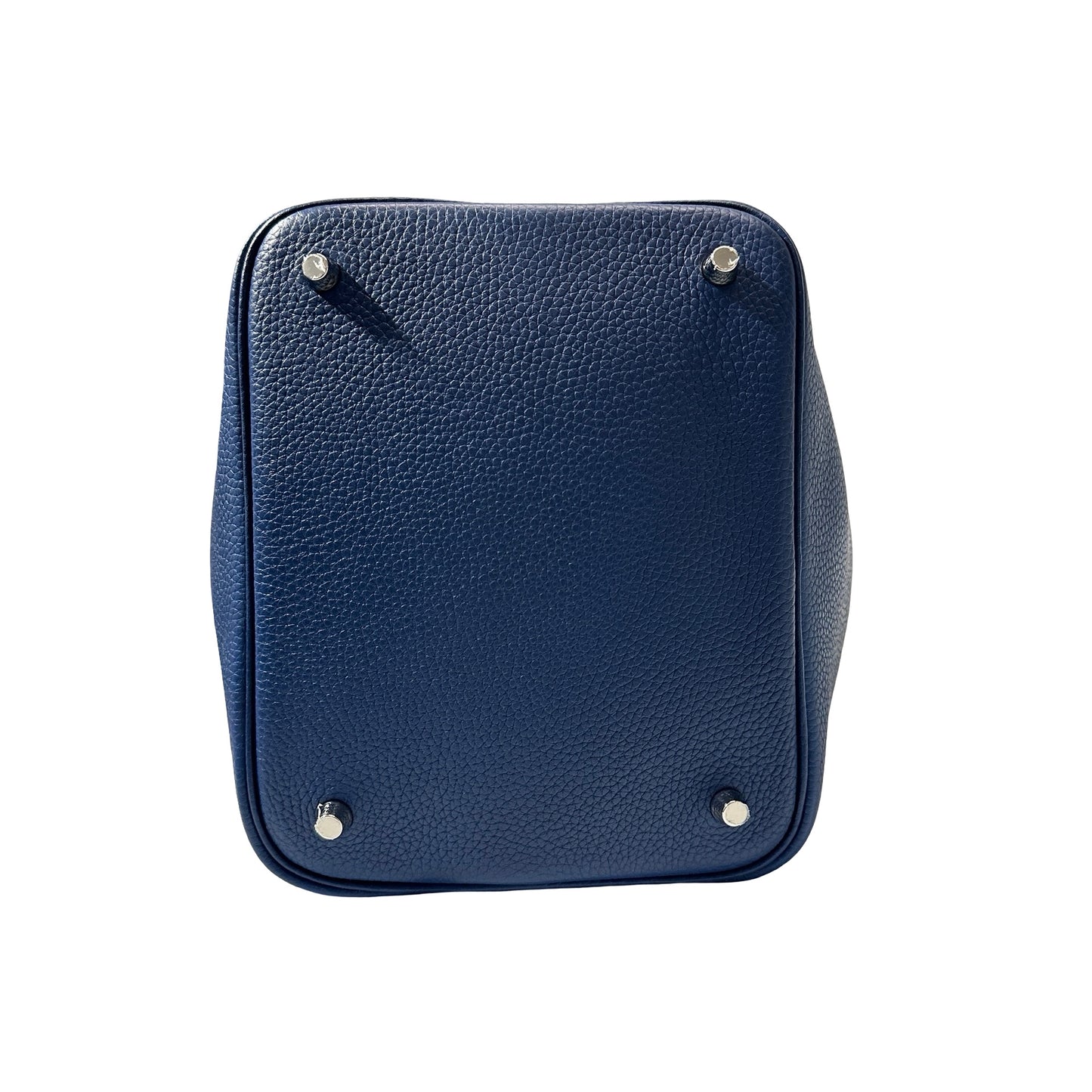 Used HERMÈS Bucket Bag Picotin 22 Navy Blue Purple PHW
