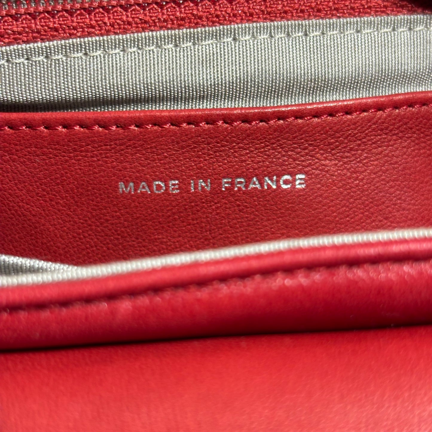 CHANEL RED PHW HALF MOON CHAIN SHOULDER BAG [3000263]
