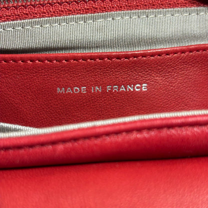 CHANEL RED PHW HALF MOON CHAIN SHOULDER BAG [3000263]