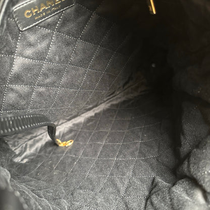 Used CHANEL Quilted Calfskin Chanel 22 Backpack Backpack Black Gold hardware