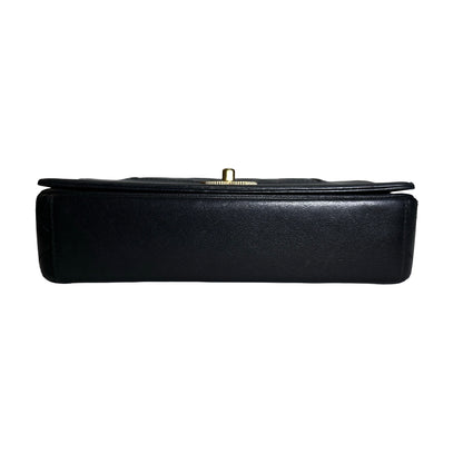 Used CHANEL Quilted Caviar Diana Flap Chain Shoulder Bag Black GHW