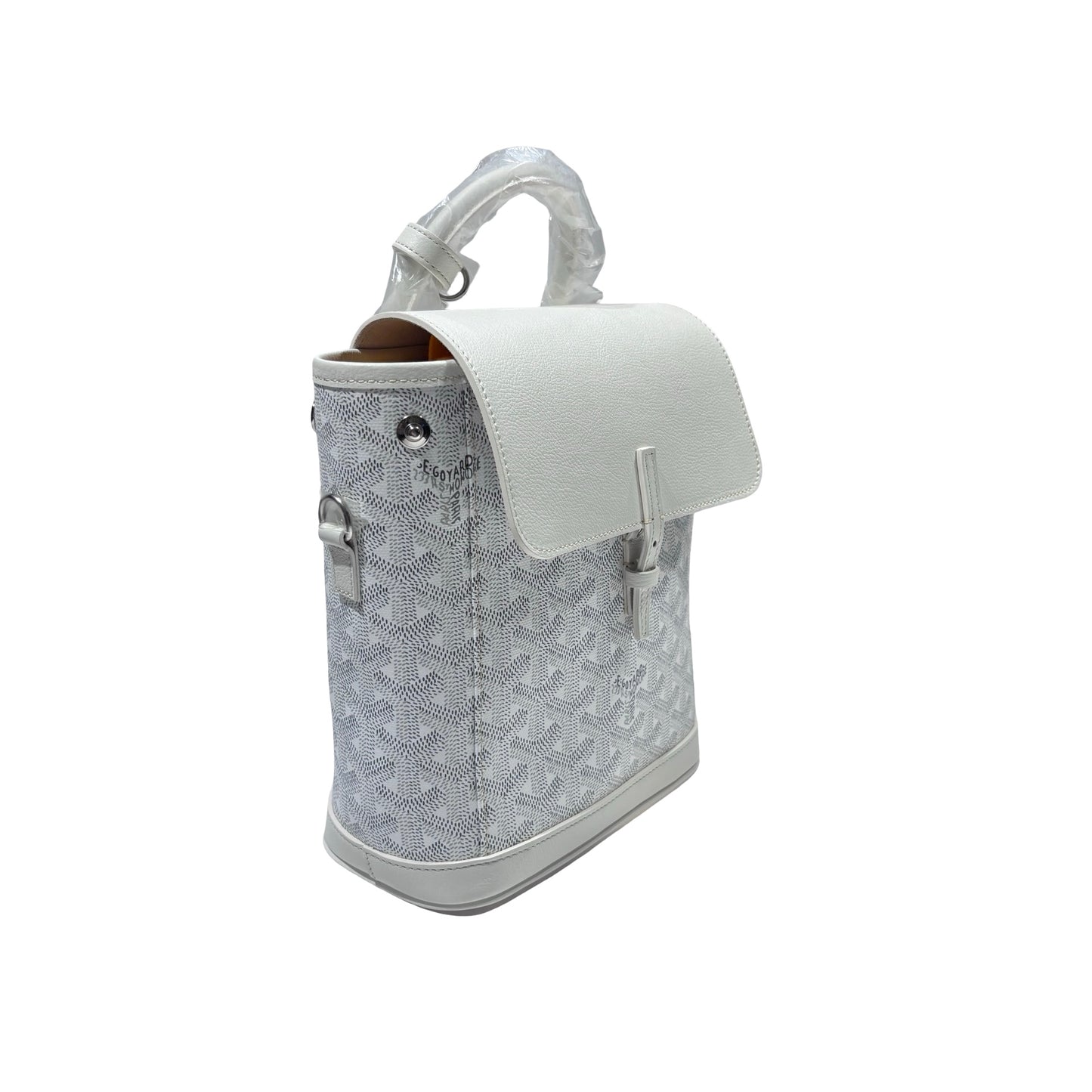 GOYARD LE SAC ALPIN MINI WHITE CANVAS PHW [3001373]