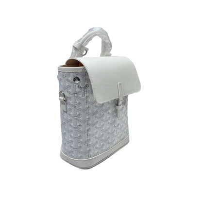 GOYARD LE SAC ALPIN MINI WHITE CANVAS PHW [3001373]