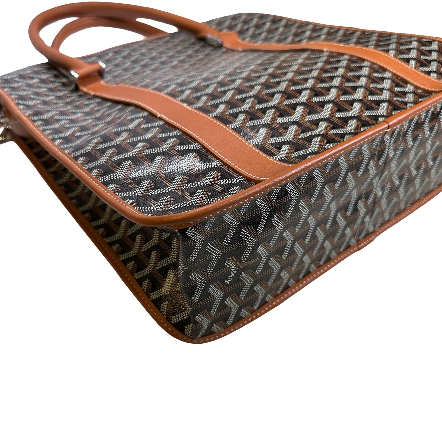 Used GOYARD Goyardine Sac de Voyage Tote Bag Black Brown