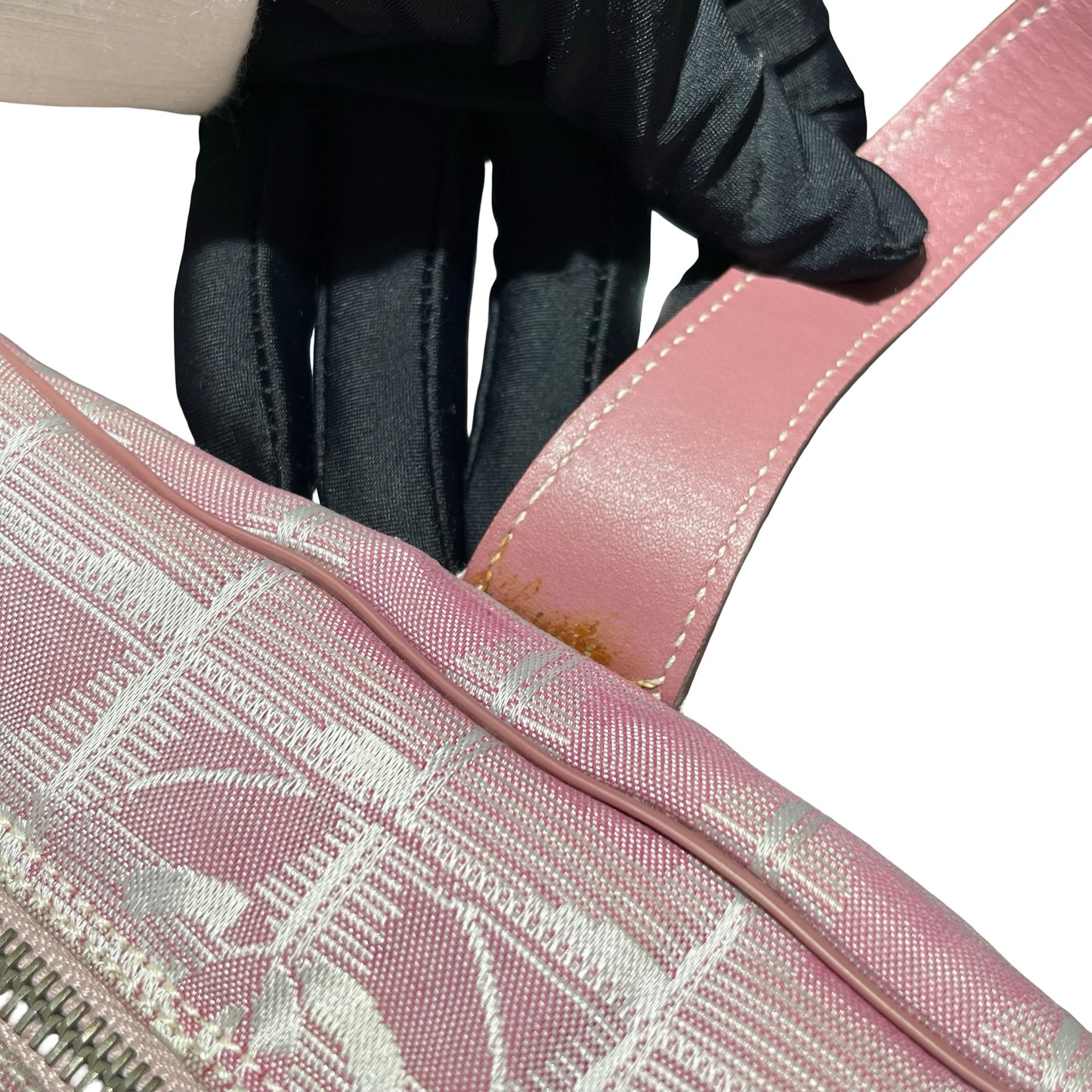 Used Chanel Nylon Handbag Pink