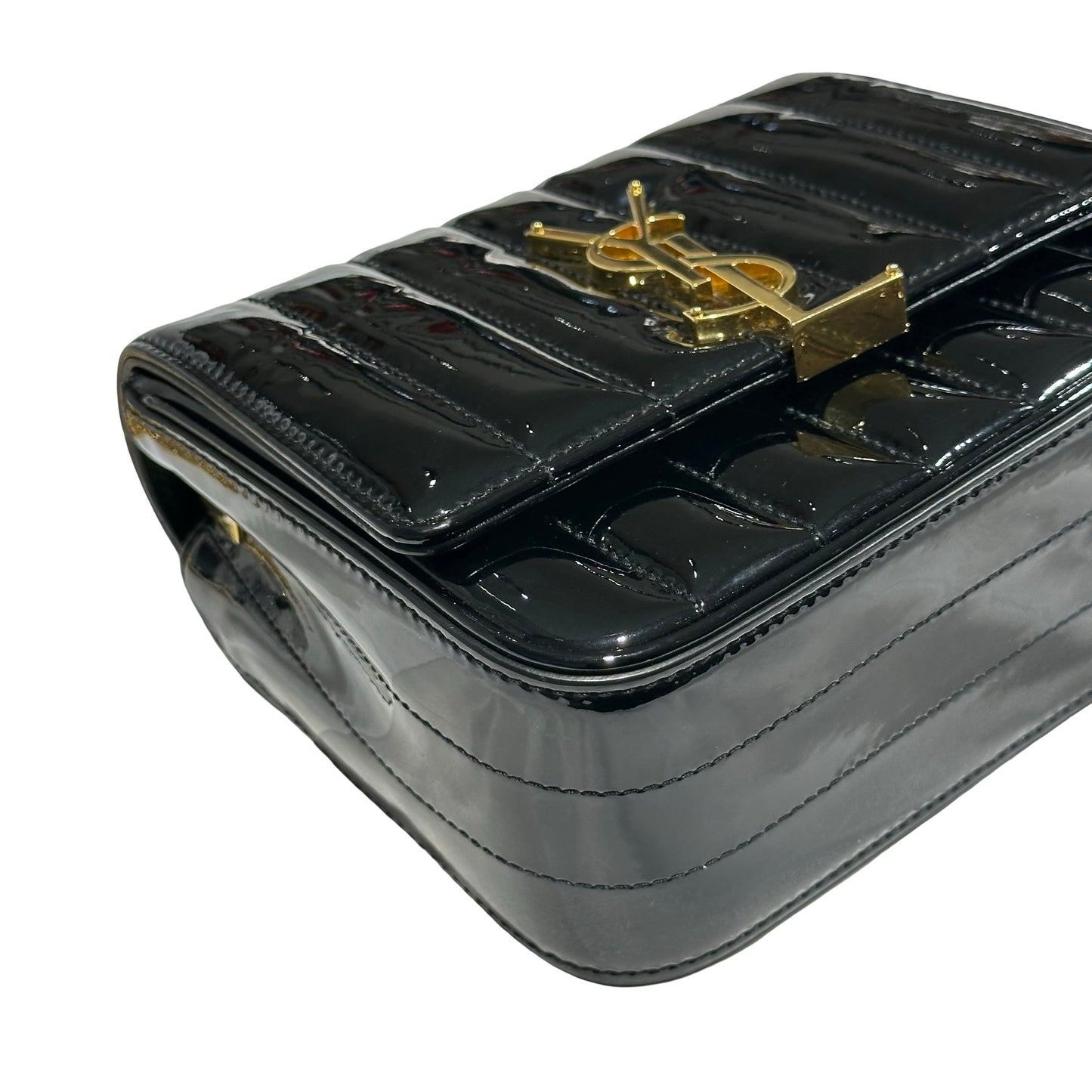 Used SAINT LAURENT Cross Body Bag Black GHW