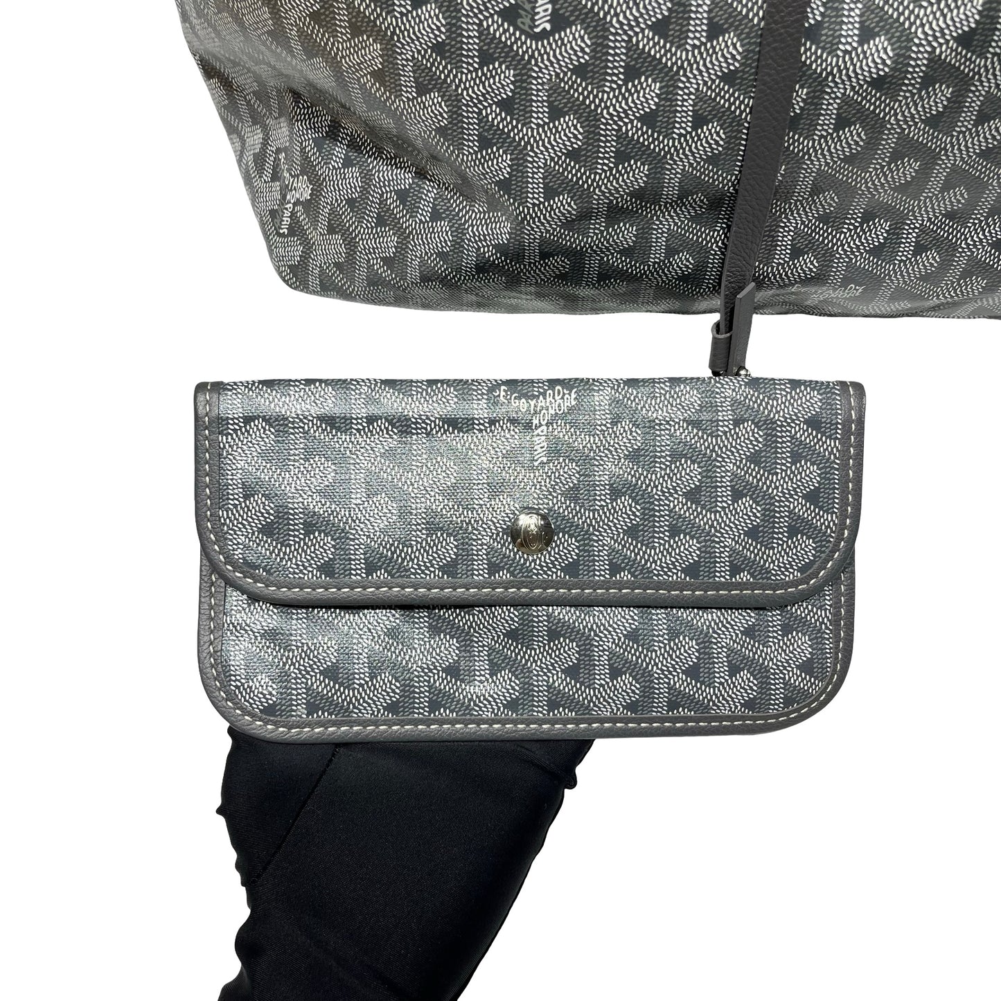 Used Goyard Canvas Tote PM Tote Bag Gray