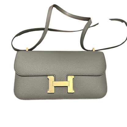 Used HERMES Epsom Constance Elan Shoulder Bag Grey