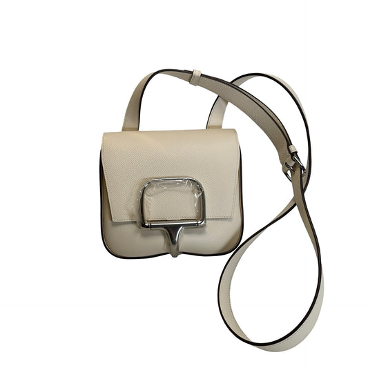 Brand New HERMÈS Epsom Calfskin Della Cavalleria Mini Crossbody Bag Nata
