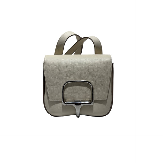 Used HERMES Epsom Mini Della Shoulder Bag Craie PHW