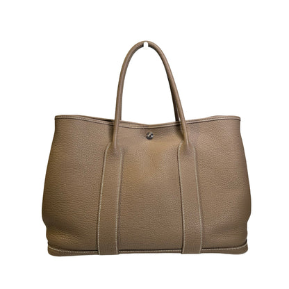Used HERMES TC Garden Party 36 Tote Bag Etoupe GHW