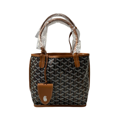 New GOYARD Sac Anjou Mini Hobo Bag Brown Black
