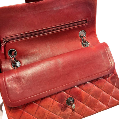 Used CHANEL Quilted Classic Flap Chain Shoulder Bag Red