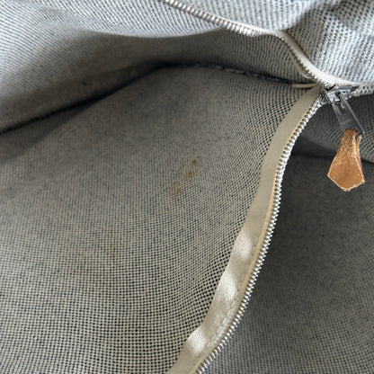 Used HERMES Canvas Fourre Tout Tote Bag Grey Black