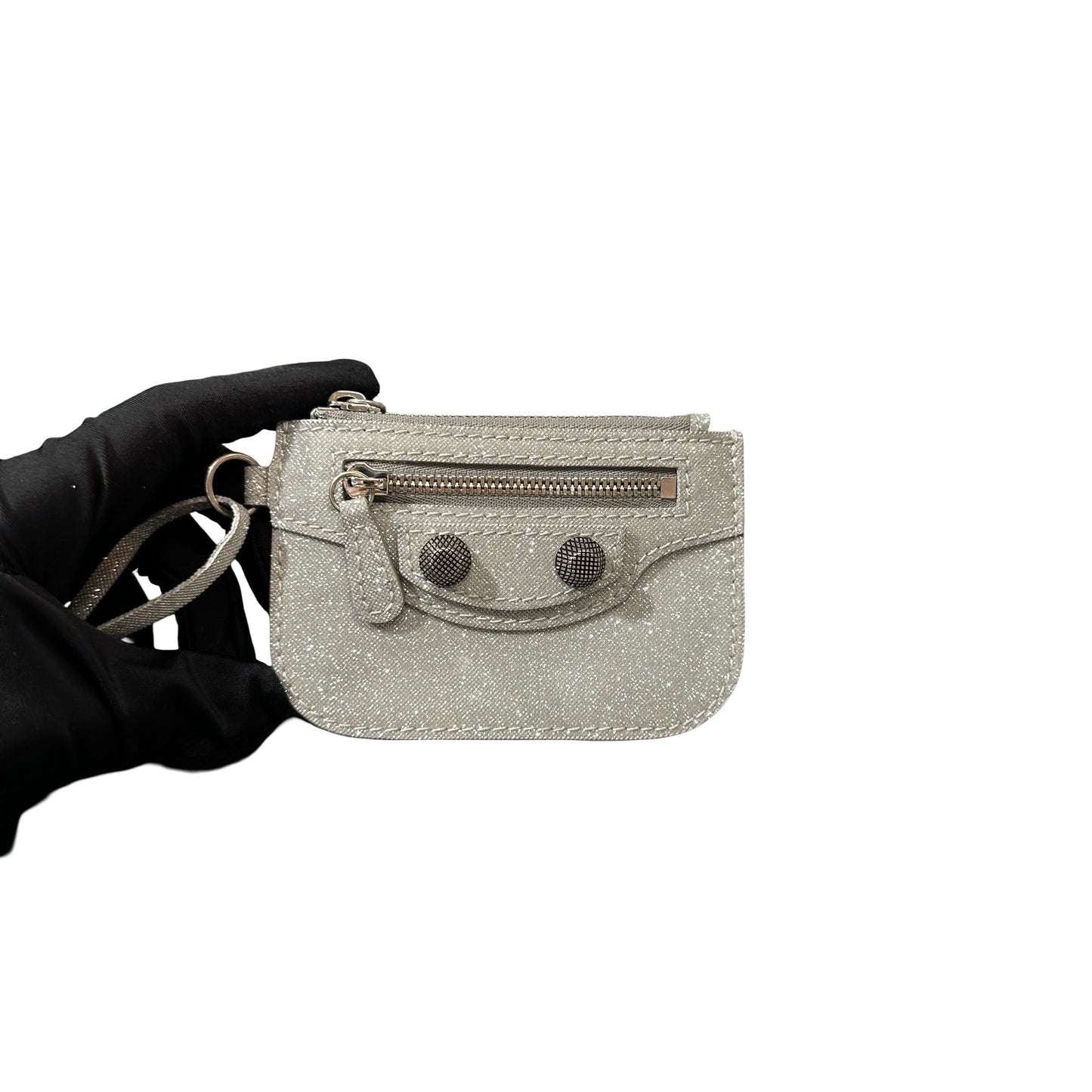 Used BALENCIAGA Pouch Pouchette Silver PHW