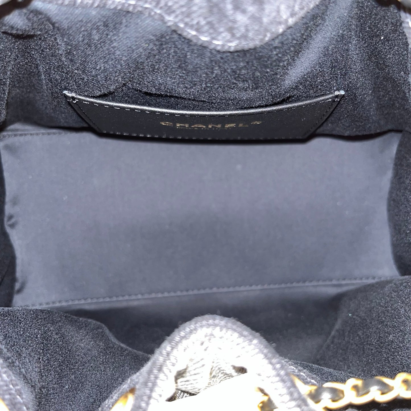 New CHANEL Denim Small 25 Denim Shoulder Bag GHW Black
