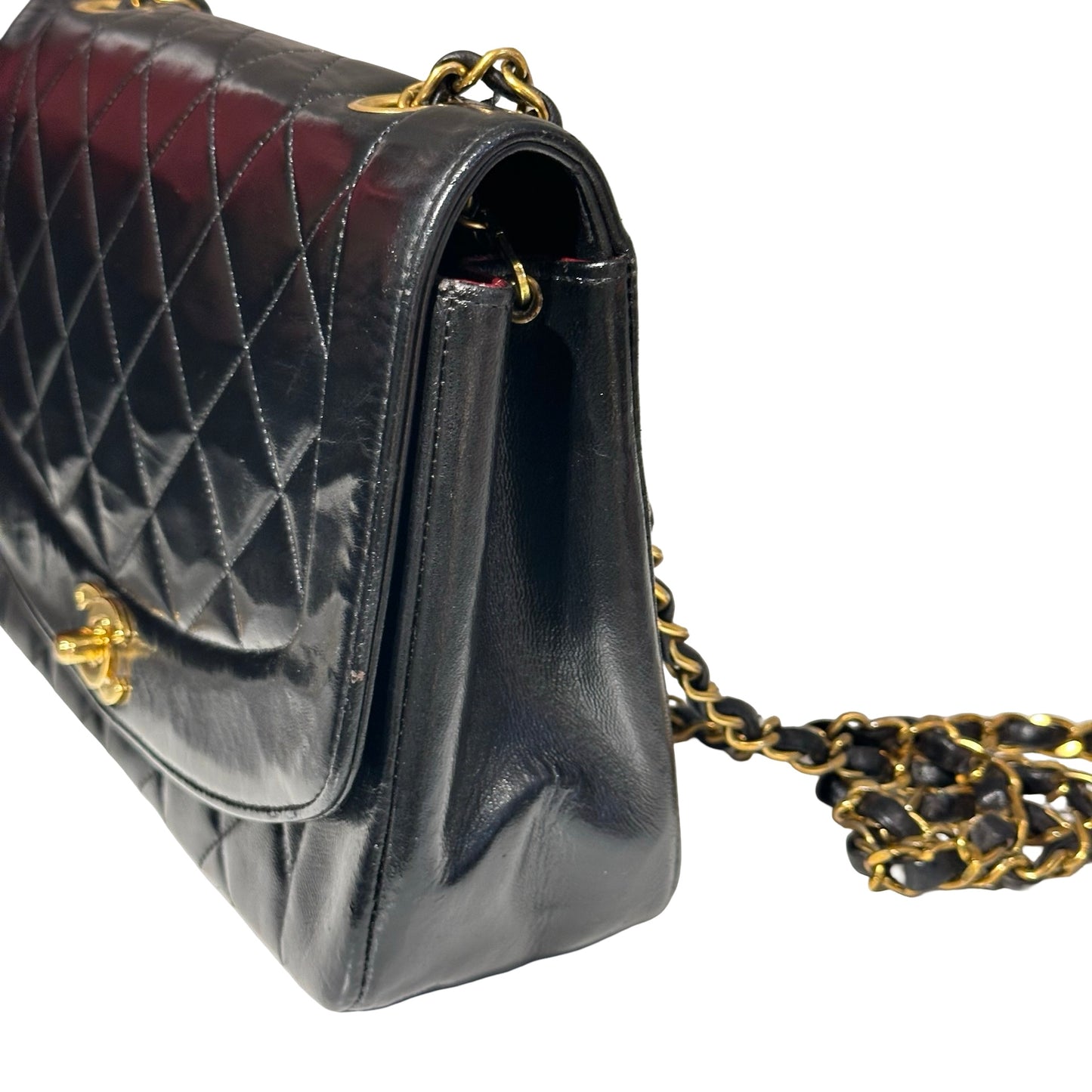 CHANEL DIANA LAMBSKIN BLACK GHW [2000039]