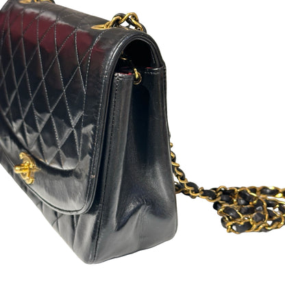 CHANEL DIANA LAMBSKIN BLACK GHW [2000039]