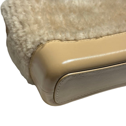 CHANEL GABRIELLE SMALL BEIGE SHEARLING [3000156]