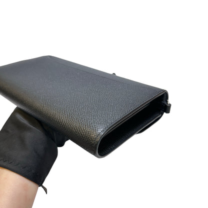 Used Hermès Calfskin Leather Constance to go Cross Body Bag PHW Black