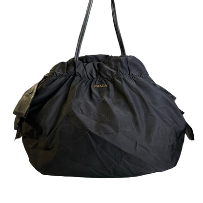 Used PRADA Nylon Tote Tote Bag Black