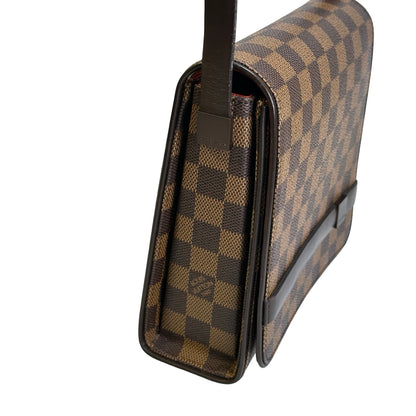 Used LOUIS VUITTON Damier Ebene Pochette Ipanema Shoulder Bag Brown