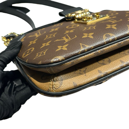 Used LOUIS VUITTON Canvas TWINNT Two Way Shoulder Bag Brown Black GHW