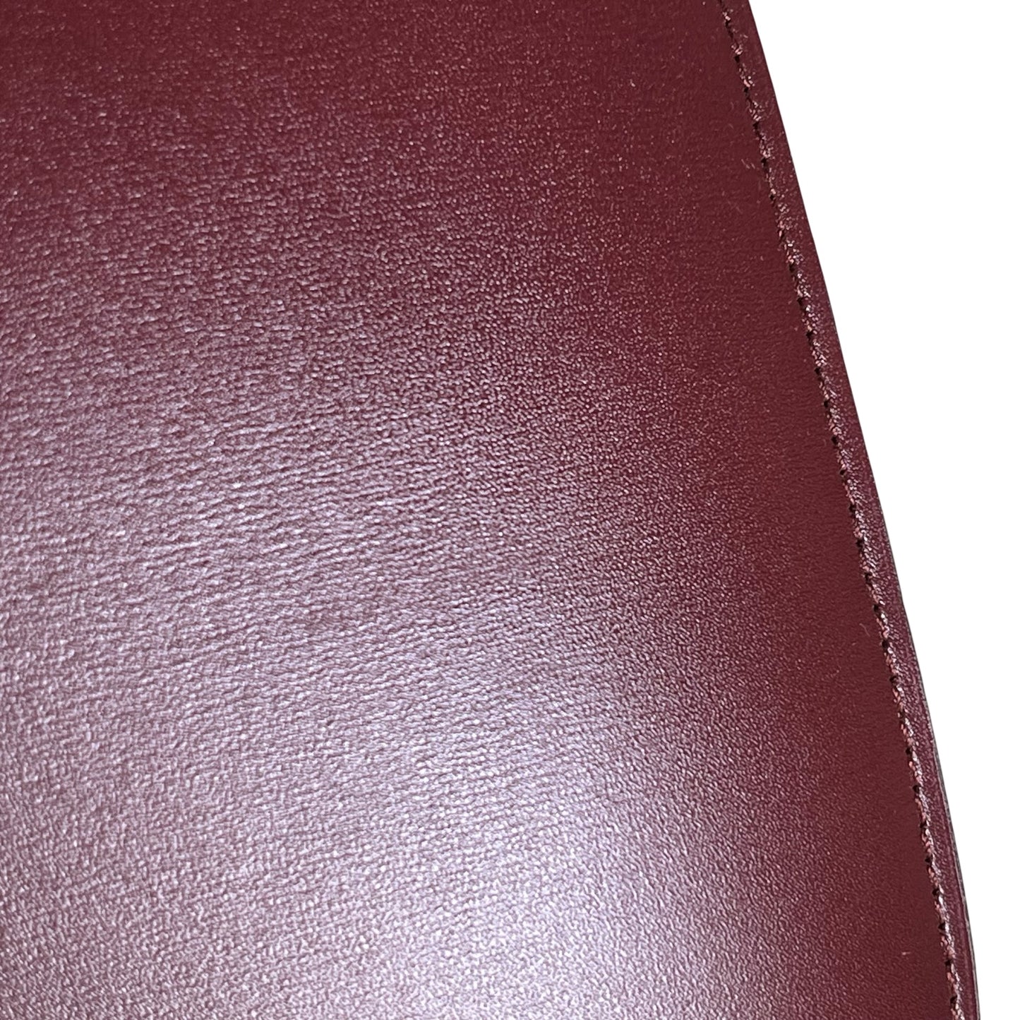 Used CELINE Solid Classic Box Bag Shoulder Bag Burgundy GHW