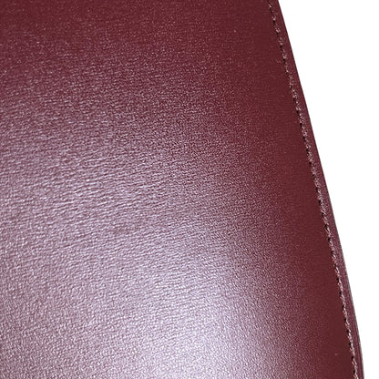 Used CELINE Solid Classic Box Bag Shoulder Bag Burgundy GHW