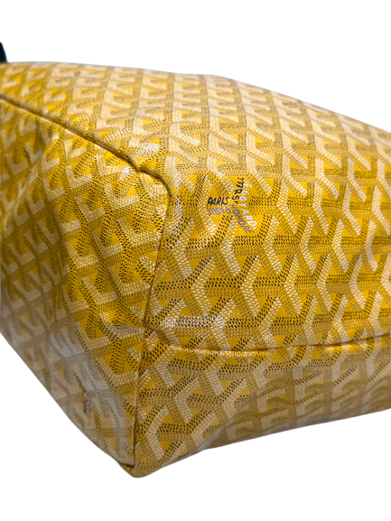 Used GOYARD Goyardine Canvas Saint Louis Tote Bag Yellow