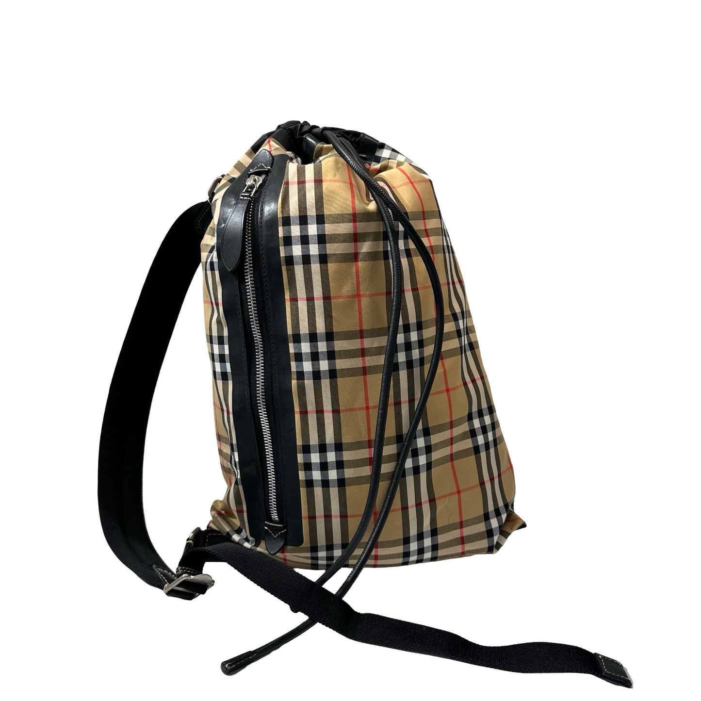 Used BURBERRY Backpack Rucksack Black Brown PHW