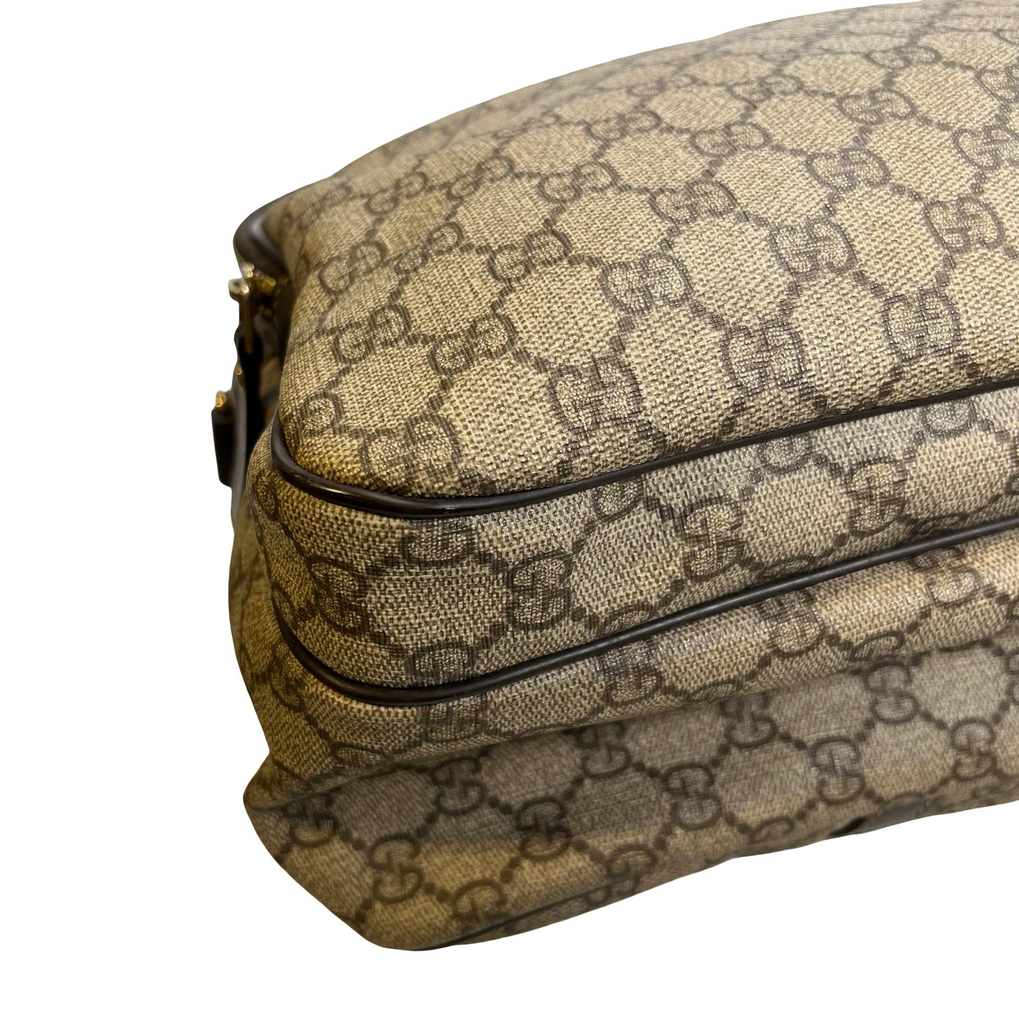 Used GUCCI GG Supreme GG Supreme Briefcase Beige Brown PHW