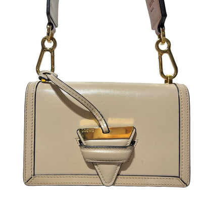 Used LOEWE Barcelona mini Cross Body Bag Beige GHW