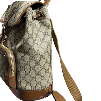 Used Gucci Canvas Gucci Monogram Backpack Backpack Beige Brown GHW