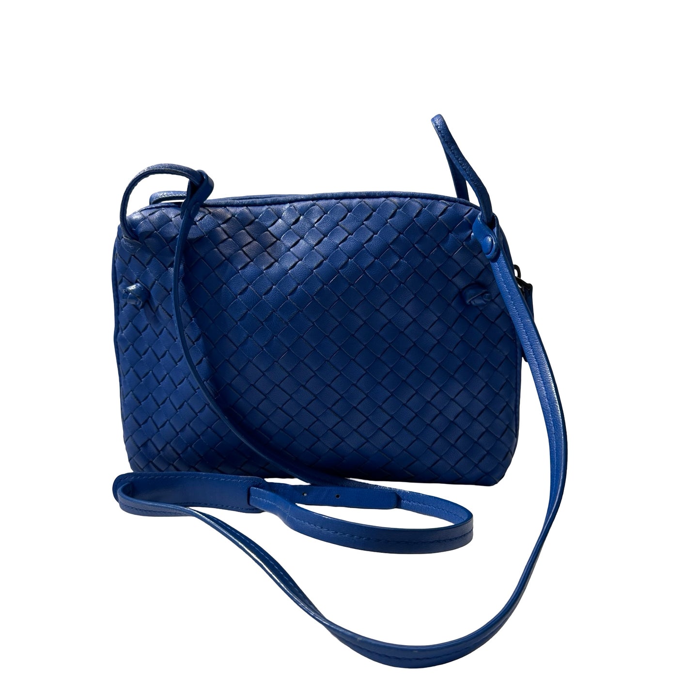 Used Bottega Veneta Shoulder Bag Blue PHW