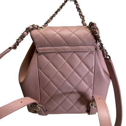 Brand New CHANEL Quilted Calfskin Duma Backpack Pink Gold