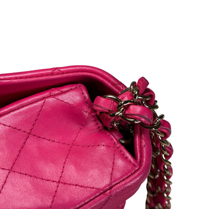 Used CHANEL Mini Classic Flap Two Way Shoulder Bag Pink GHW