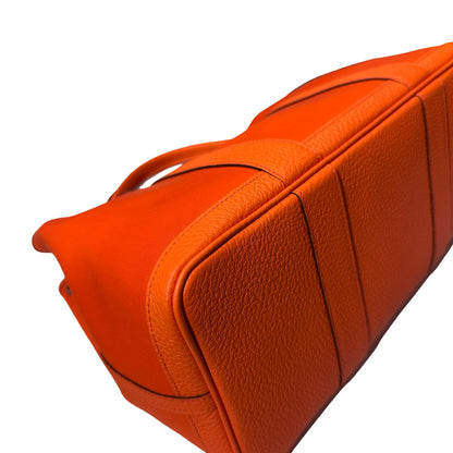 Used HERMÈS Canvas Garden Party 36 Tote Bag Orange (93) PHW