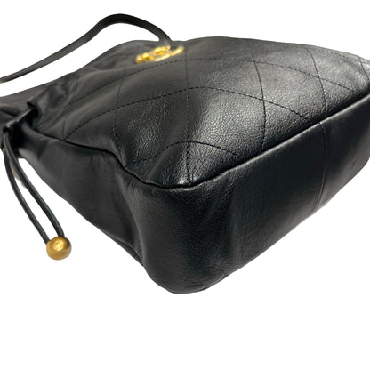 CHANEL BUCKET BAG BLACK GHW [3001201]