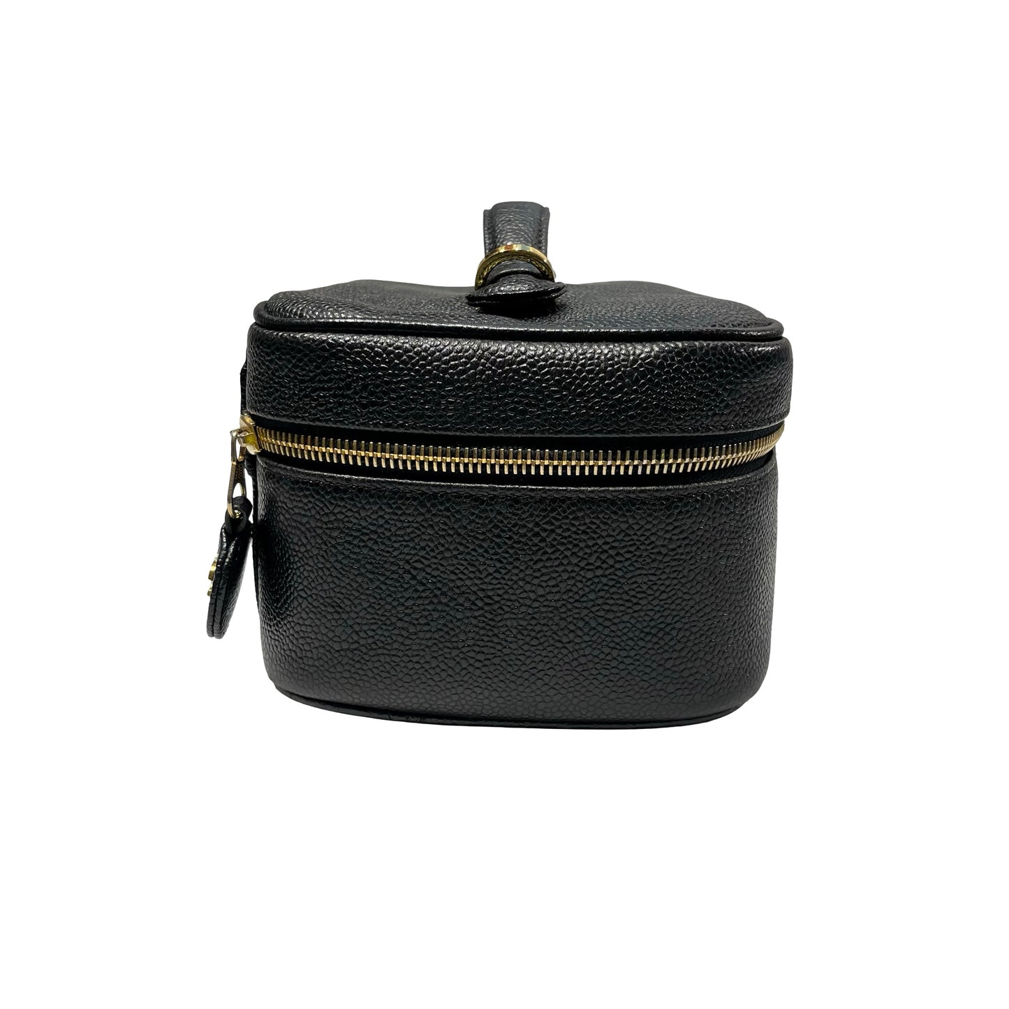 Used CHANEL Vanity Case Shoulder Bag Black GHW