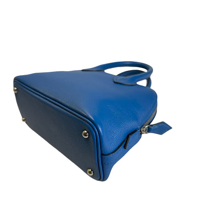 Used HERMES Epsom leather Bolide Mini Handbag Blue