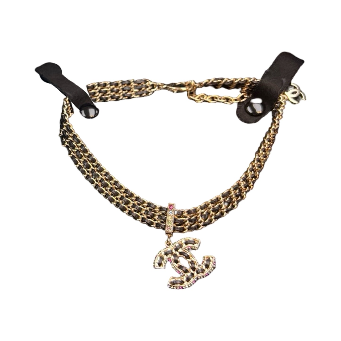 Used Chanel Necklace Black