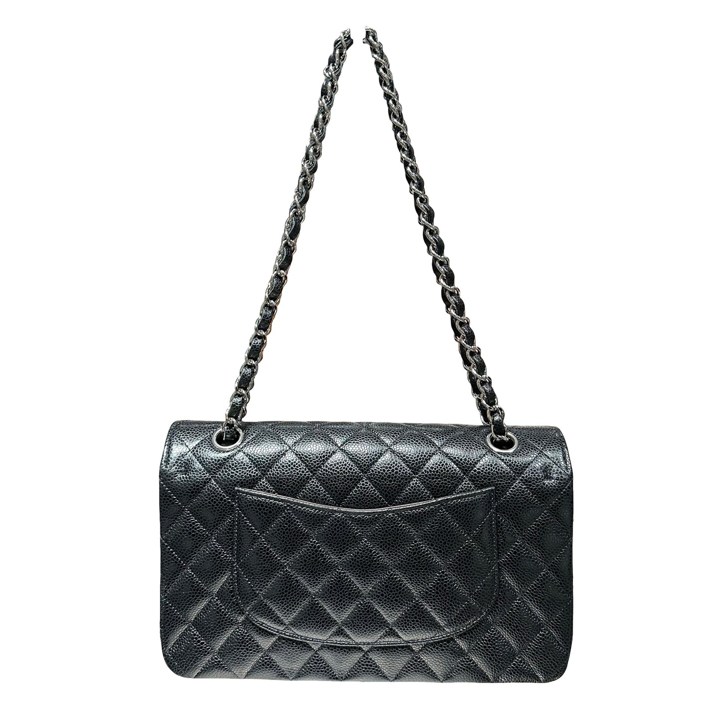 CHANEL CF25 BLACK CAVIAR PHW [3000608]