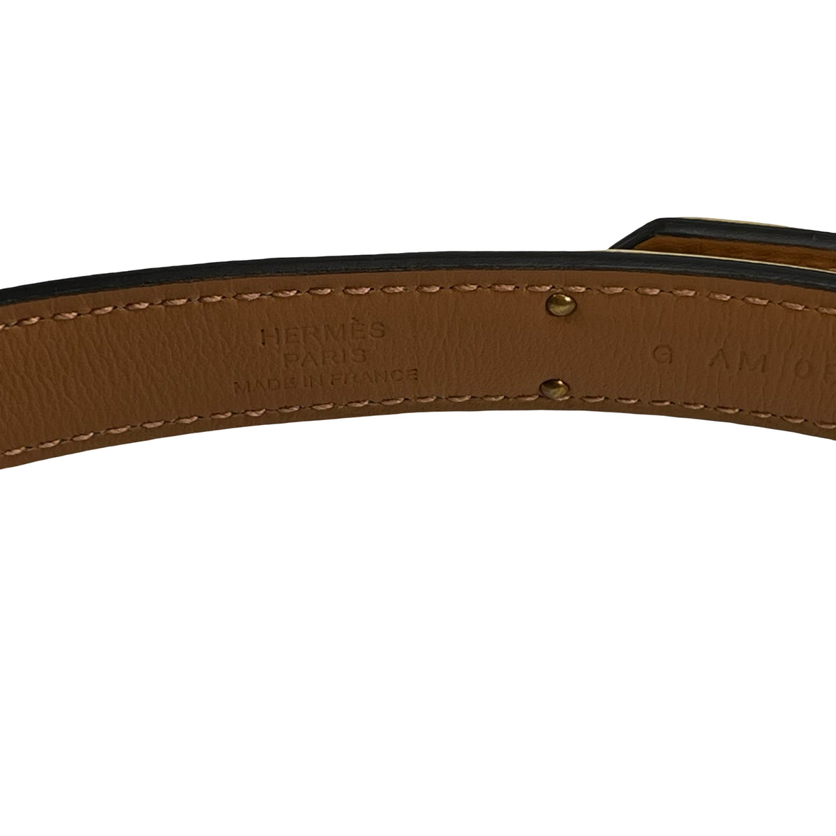 Brand New HERMES Leather Kelly Belt Black Gold