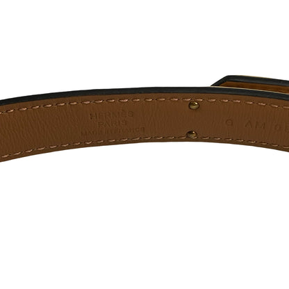 Brand New HERMES Leather Kelly Belt Black Gold