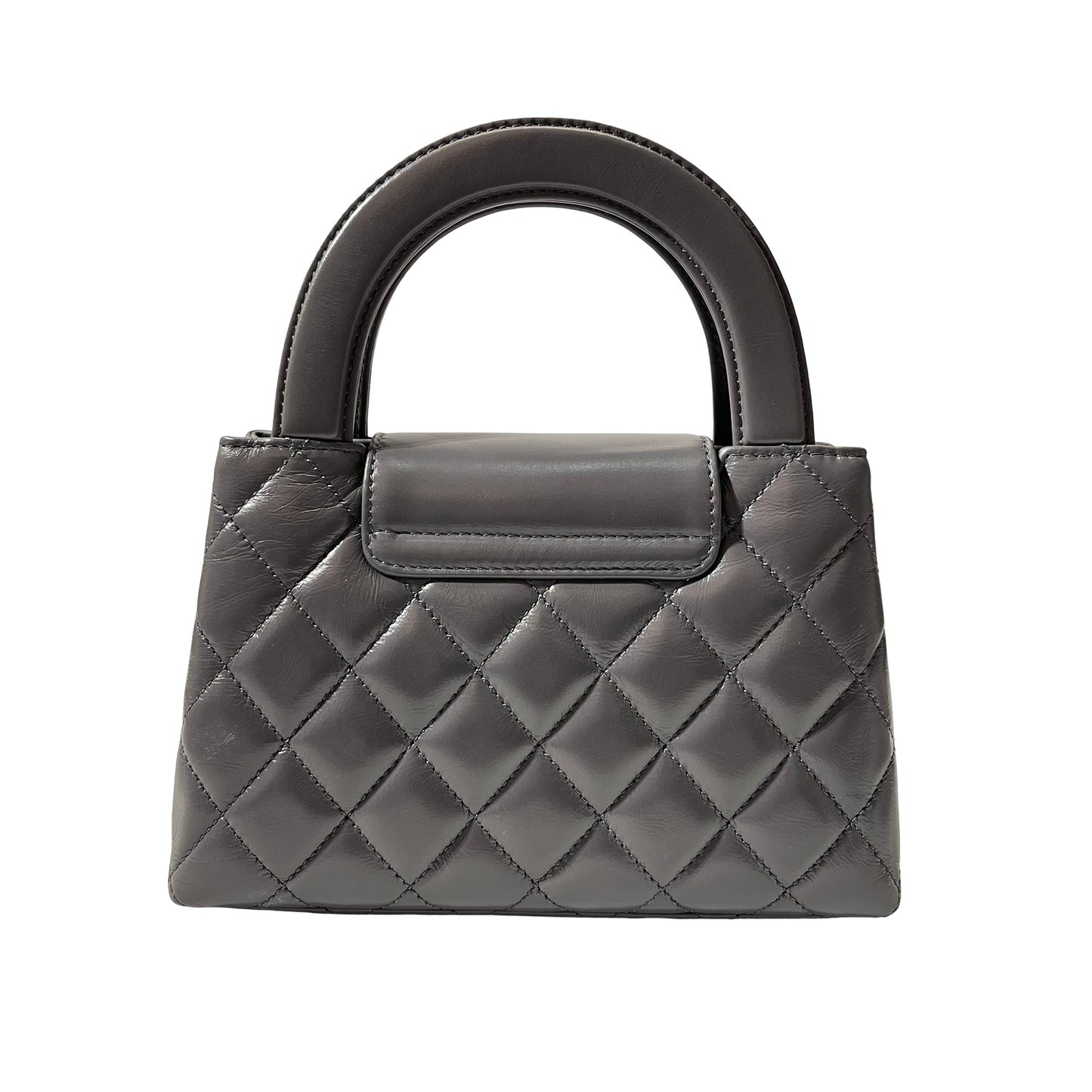 Unused CHANEL KELLY Cross Body Bag Grey GHW