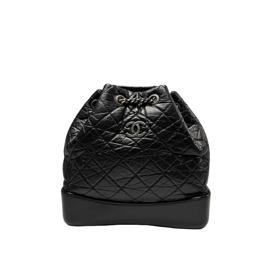 Used CHANEL Gabrielle Backpack Black