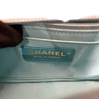 Used CHANEL Chevron Statement Flap Chain Shoulder Pearl Green GHW Chain Shoulder Bag