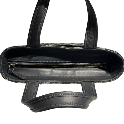 COACH BLACK CANVAS HAND BAG [3000664]