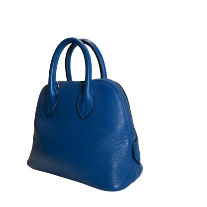Used HERMES Epsom leather Bolide Mini Handbag Blue